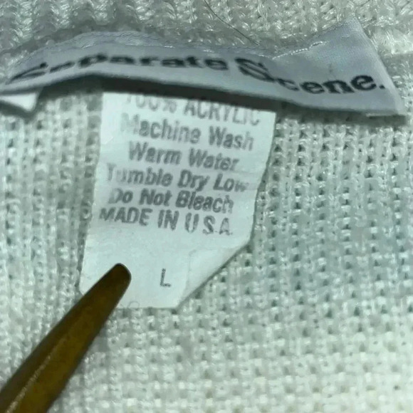 Separate Scene Vintage Women’s Cap Sleeve USA Made Casual Sweater Large - Picture 4 of 4